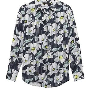 Dillon Classic-Fit Floral Stripe Shirt Brand New